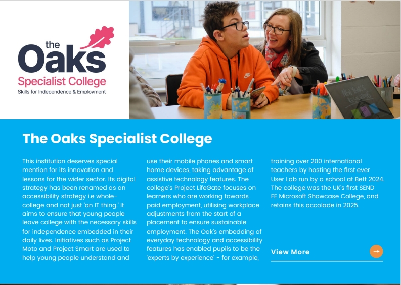 Screenshot of the EdTech website, announcing our college's EdTech 50 recognition